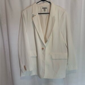 White Zara Blazer with Button Detail
